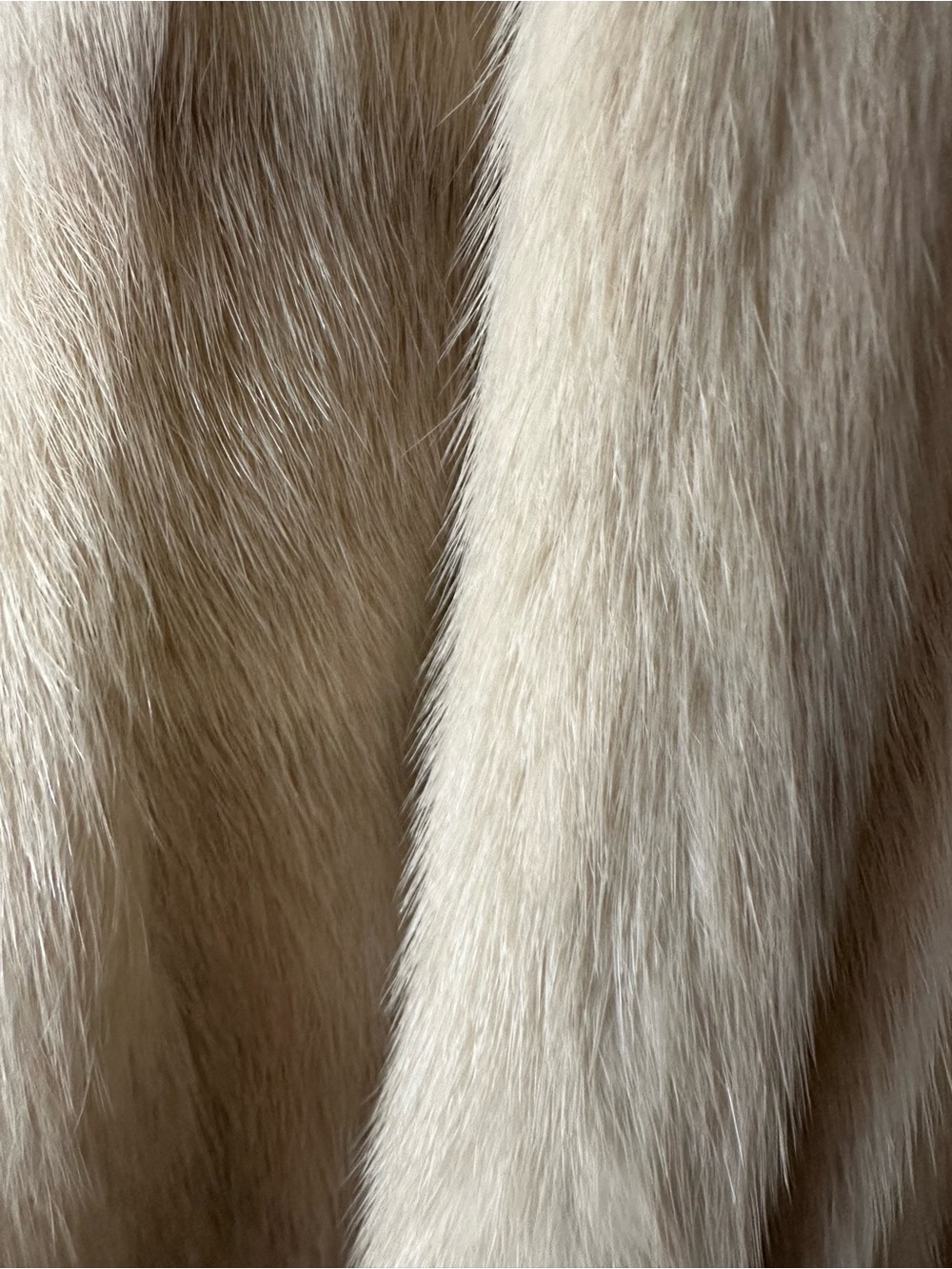 Cream Fur Women's Coat - Elegant Soft Texture